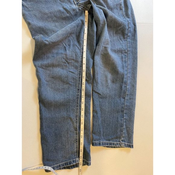 Roz & Ali Womens Jeans Straight Leg Mid Rise Stretch Sequin Pockets Blue Size 10 - Picture 6 of 10